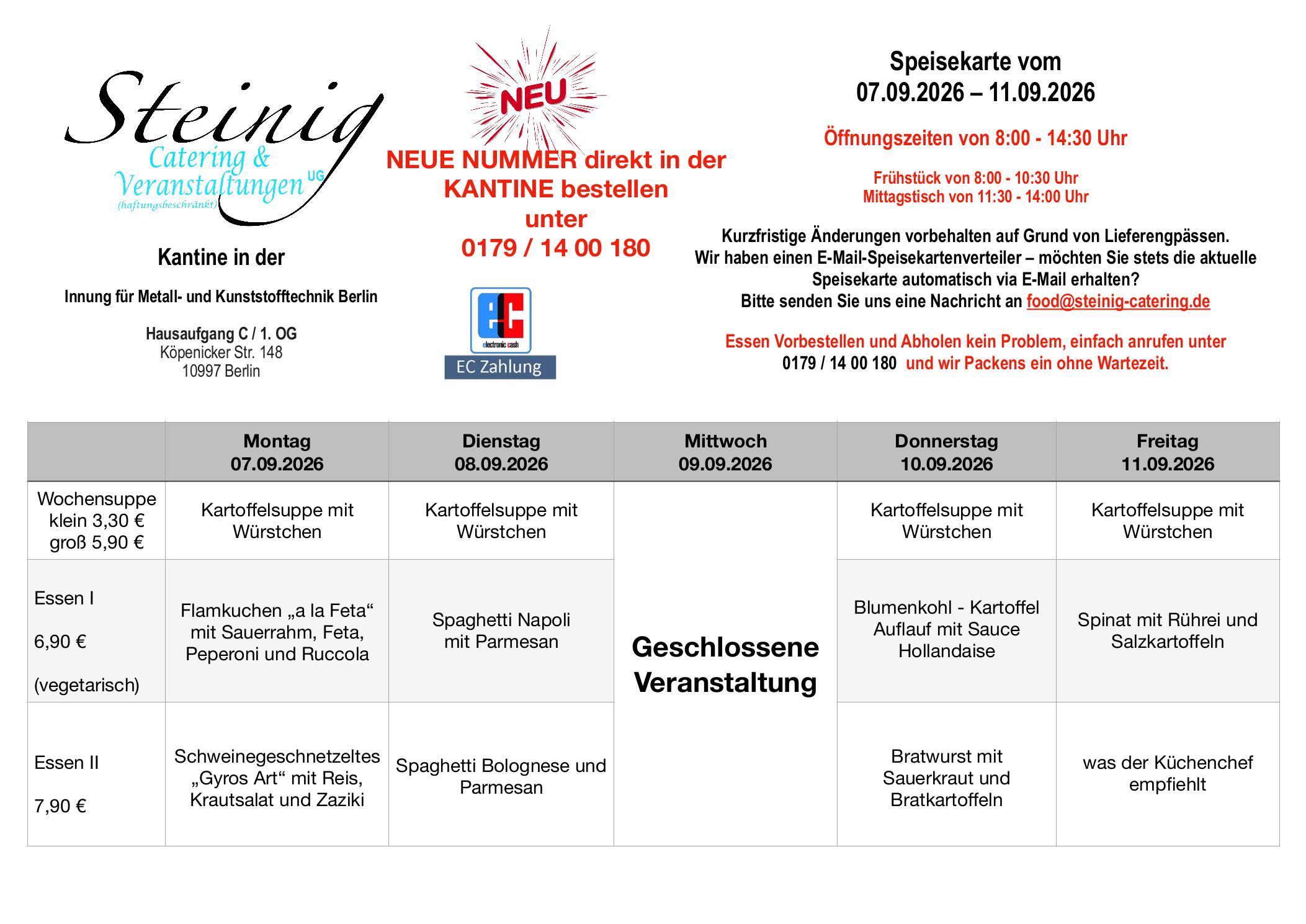 Speiseplan – KW 37